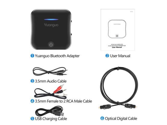 yuanguo bluetooth 5.0 transmitter and receiver