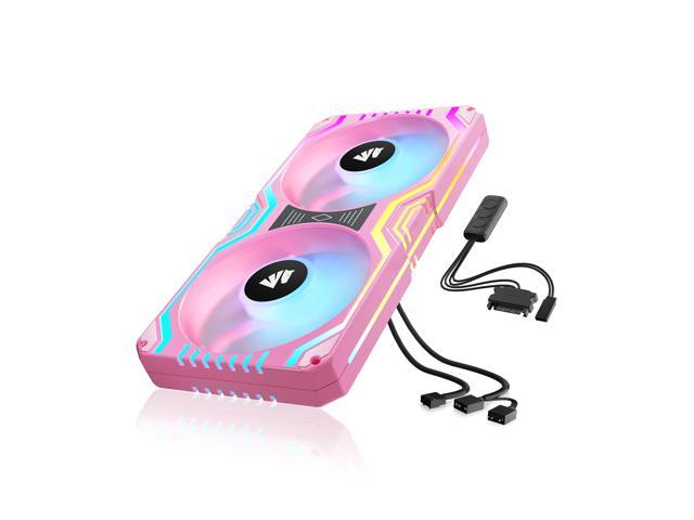 Asiahorse MATRIX-PINK 58 Addressable RGB LEDs 240MM All-in-One Square Frame Integrated Fan With MB Sync/Analog Controller , Integrated PWM Control Fan for Computer Case and Liquid Cooling System