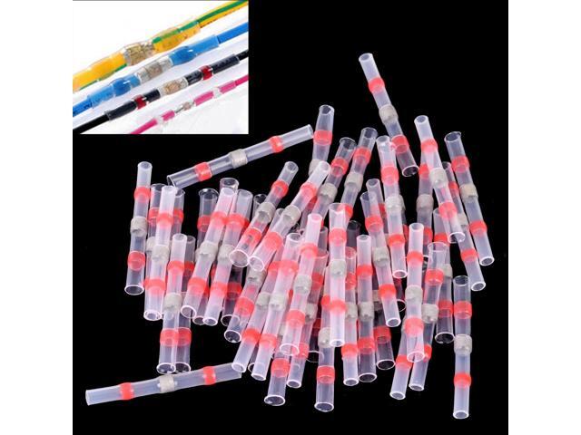1//4/'/' Hilitchi 50Pcs Nylon Heat Shrink Ring Insulated Terminal Electrical Wire Crimp Connector 22-16AWG, 1//4