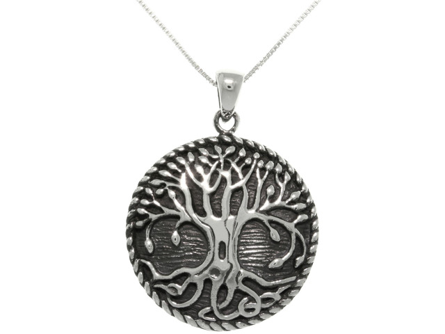 Jewelry Trends Sterling Silver Rope Edge Celtic Tree Of Life Pendant on ...