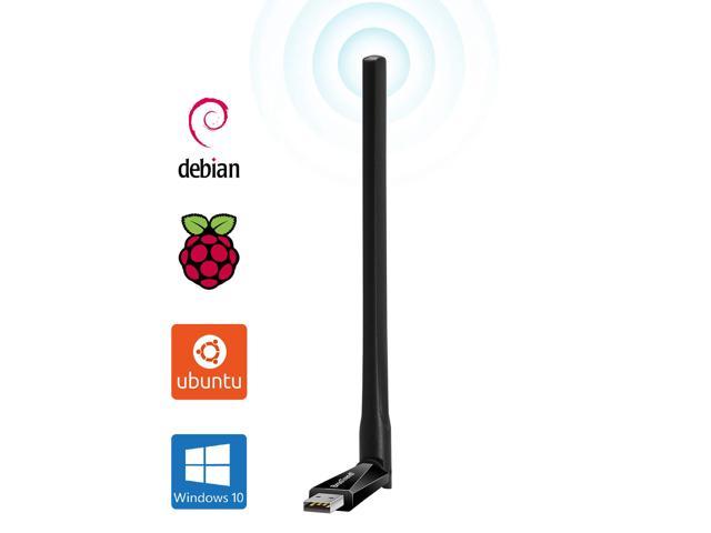 Debian Mint 5dBi Antenna Kali BrosTrend 650Mbps Long Range Linux WiFi Adapter for Desktop Xubuntu Windows 10/8.1/8/7/XP Zorin Lubuntu Raspberry Pi Laptop of Ubuntu Raspbian 5GHz / 2.4GHz