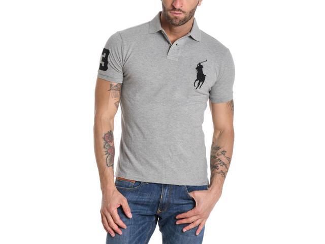 Cotton Ralph Shirt Lauren Men's 688970002 Grey Polo w8OnPkN0X