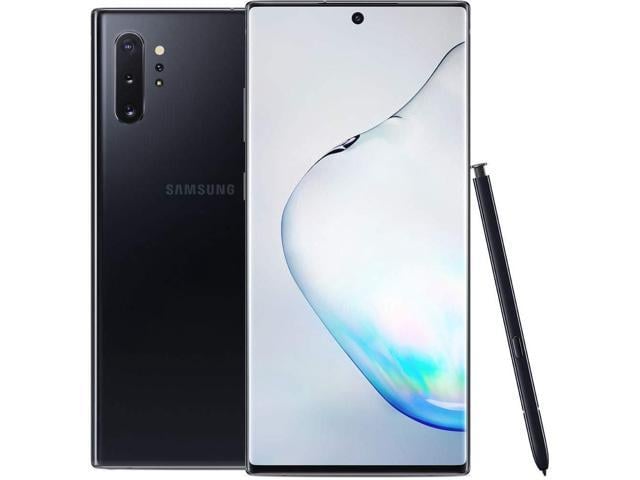  Samsung Galaxy Note 10 Plus (SM-N975F) Single SIM, 256GB, 6.8,  12GB RAM, GSM, Factory Unlocked LTE Smartphone, International Version -  Aura Black : Cell Phones & Accessories