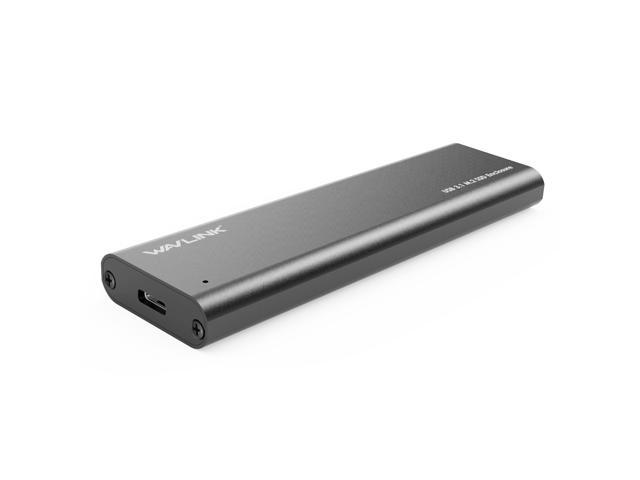 Wavlink USB C Gen 2 10Gbps M.2 SSD Enclosure B Key External Adapter (Included both USB C and USB 3.0 Cables) Aluminum Design SuperSpeed NGFF SATA Drive -[Compatible with Thunderbolt 3]