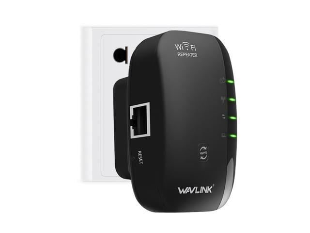 Wavlink N300 WiFi Repeater/Range Extender with 3dBi Internal Antennas, 802.11n/b/g,  WPS protection, Fast Ethernet-Wall Plug Version