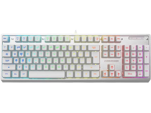 white and rainbow keyboard