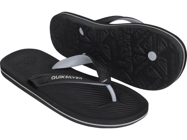 mens black quiksilver flip flops