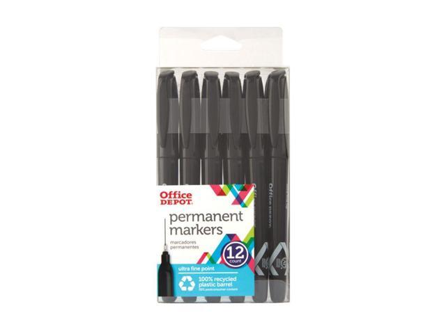 Office Depot 100 Recycled Permanent Markers Ultra Fine Point Office Depot 100 Recycled Permanent Markers Ultra Fine Point Black Pack