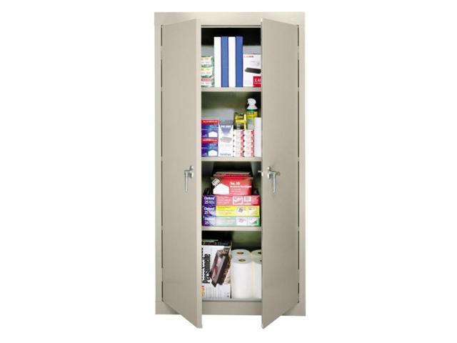 Sandusky 30 Steel Storage Cabinet With 3 Fixed Shelves Putty Newegg Com