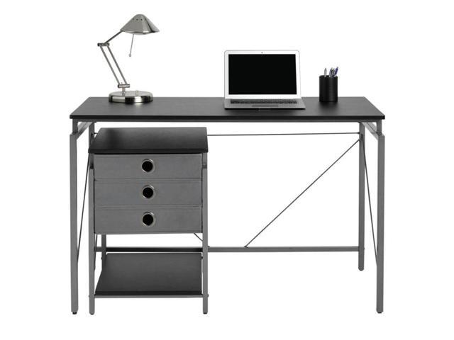 Bon Studio Achiever Contemporary Metal Desk With File Black Newegg Com