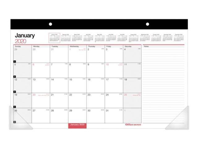 Office Depot Brand Monthly Desk Pad Calendar 17 X 11 White Office Depot Brand Monthly Desk Pad Calendar 17 X 11 White