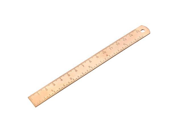 CKLT Thickness 0.06inch Super Durable Brass Ruler Measuring Tool Stationery Math Geometry Best Gift For Students And Children ruler-15cm 