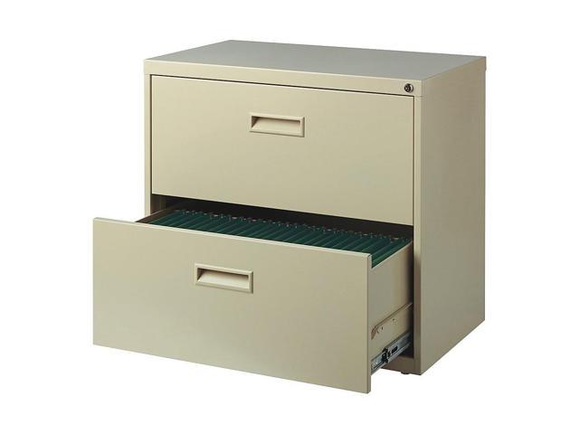 Realspace Soho 30 W 2 Drawer Metal Lateral File Cabinet Putty