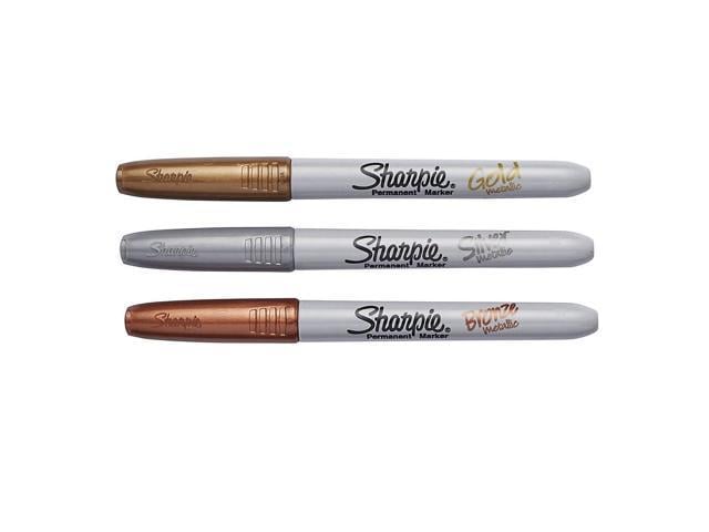 3 Markers Colored for sale online 1823815 Sharpie Metallic Fine Point Permanent Markers 