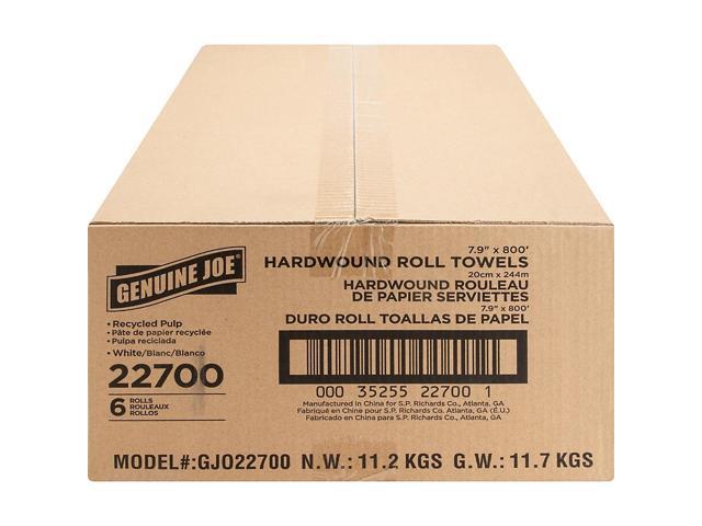 Genuine Joe GJO22700 Hardwound Roll Towels- 2in.Core- 7-.88in