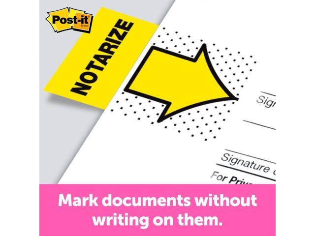 Post-it Arrow Message Flags, Notarize Yellow, 2 Dispensers Of 50 Flags Each - View #8