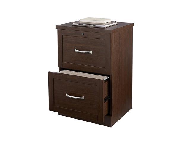 Realspace Premium File Cabinet 17 D 2 Drawer Vertical Mocha