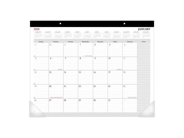 Office Depot Brand Monthly Desk Pad Calendar 22 X 17 White