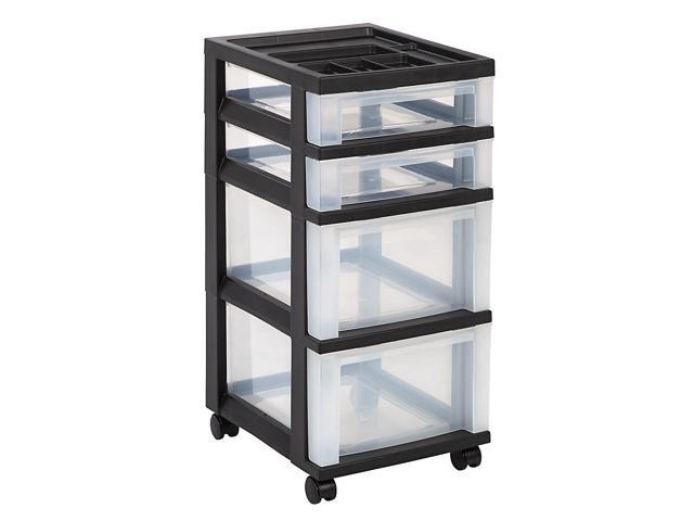 Office Depot Medium Plastic Storage Cart 4 Drawers 26 7 16in H X