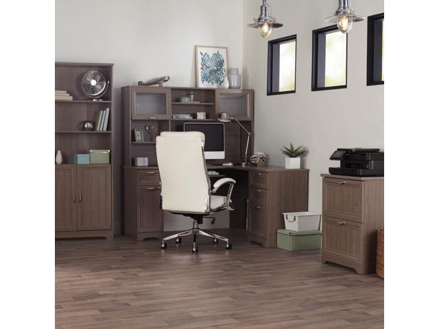 Realspace Verismo Bonded Leather High Back Chair White Chrome