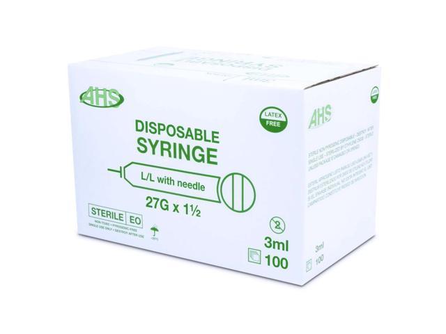 Syringe 3Cc 27G X 1-1/2" L/L 100/Box