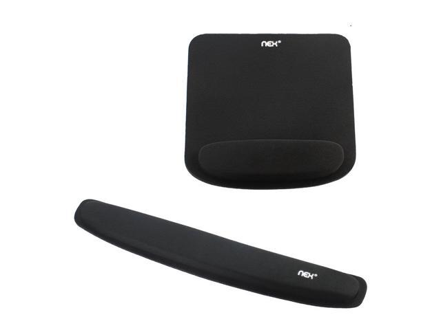 NEX Ergonomic Mouse Pad with Wrist Support Laptop Memory Foam Keyboard Wrist Rest for Computer Black