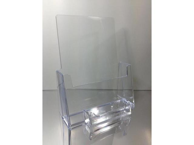 Clear Acrylic 5 5 X 8 5 Bi Fold Countertop Brochure Holder With