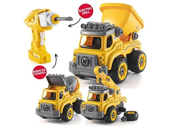 3in1 Kids School Bus Taxi Train Take Apart Toys with ElectricDrill Building toys 