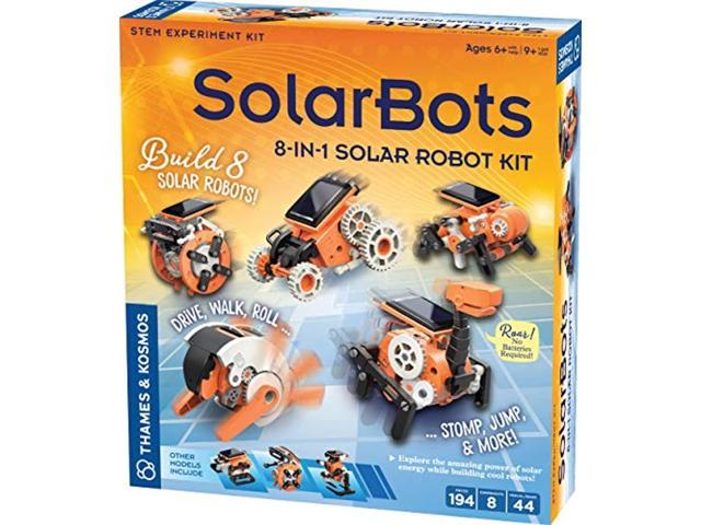 thames & kosmos solarbots: 8-in-1 solar robot stem experiment kit | build 8 cool solar-powered robots in minutes | no batte