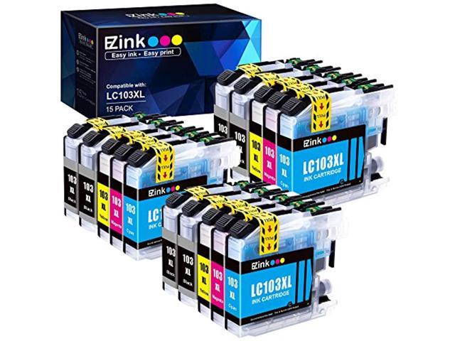 Photo 1 of e-z ink (tm) compatible ink cartridge replacement for brother lc103 lc101 lc103xl to use with mfc-j870dw mfc-j6920dw mfc-j6520d