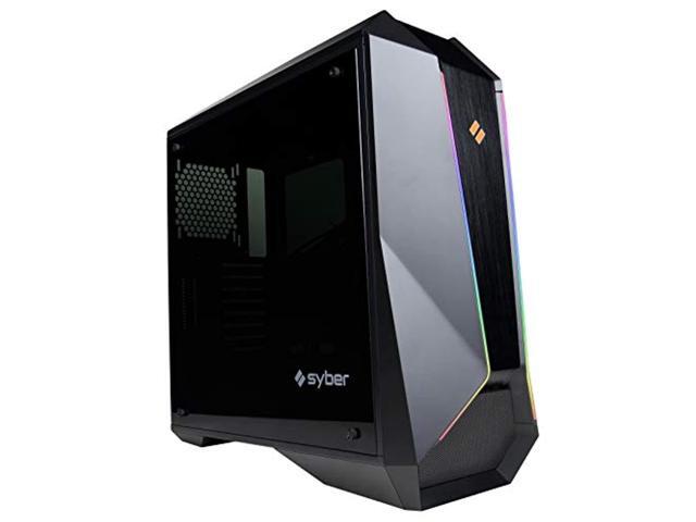 Cyberpowerpc Syber L Case Black Full Tower Gaming Chassis W Usb 3 0 Argb Tempered Window Panel On Both Side Newegg Com