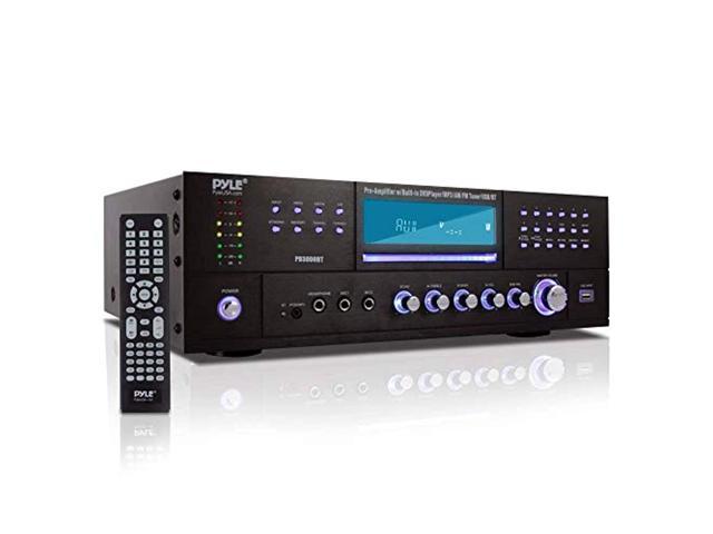 Photo 1 of ***parts only***  4-channel home theater bluetooth preamplifier - 3000 watt stereo speaker home audio receiver preamp w/ radio, usb, 2 microphone w/ echo for karaoke, cd dvd player, lcd, rack mount - pyle pd3000bt