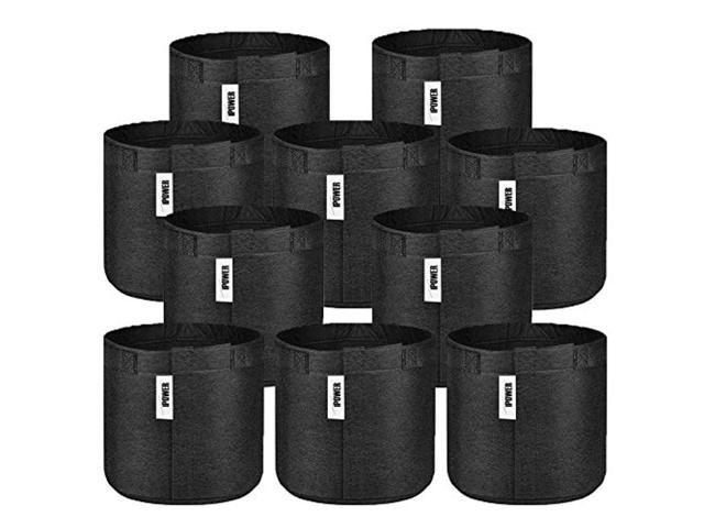 Garden4Ever 6-Pack 1 Gallon Grow Bags Heavy Duty Container Thickened Nonwoven Fabric Plant Pots with Handles Black 