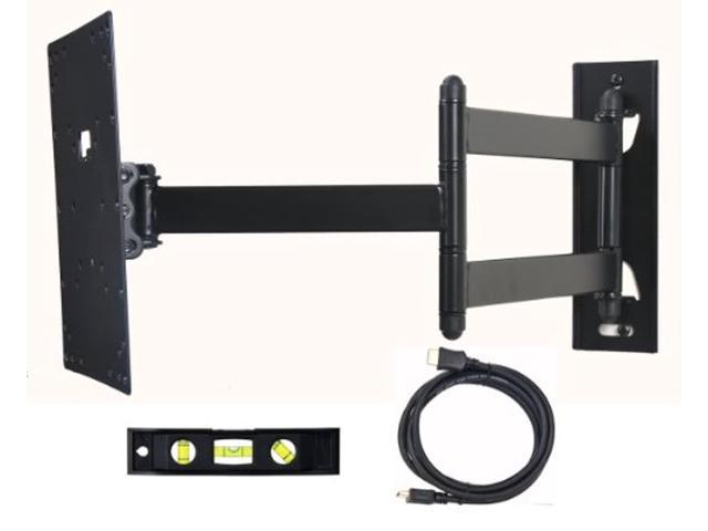 Ultra-Slim Black Fixed/Flat Low-Profile Wall Mount Bracket for Dynex DX-32L100A13 32 inch LCD HDTV TV/Television 