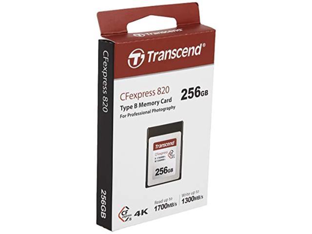 256GB Transcend CFexpress 820 Type B Memory Card 1700MB/s Read 1300MB ...