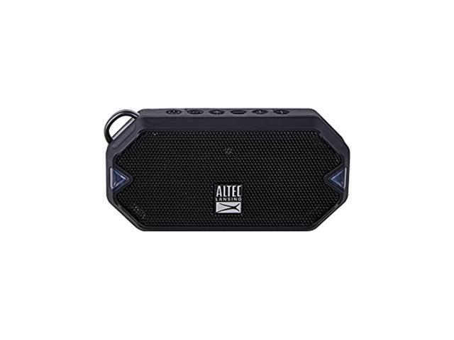 Photo 1 of altec lansing hydramini wireless bluetooth speaker, ip67 waterproof usb c rechargeable battery with 6 hours playtime, compact, shockproof, snowproof, everything proof (black)