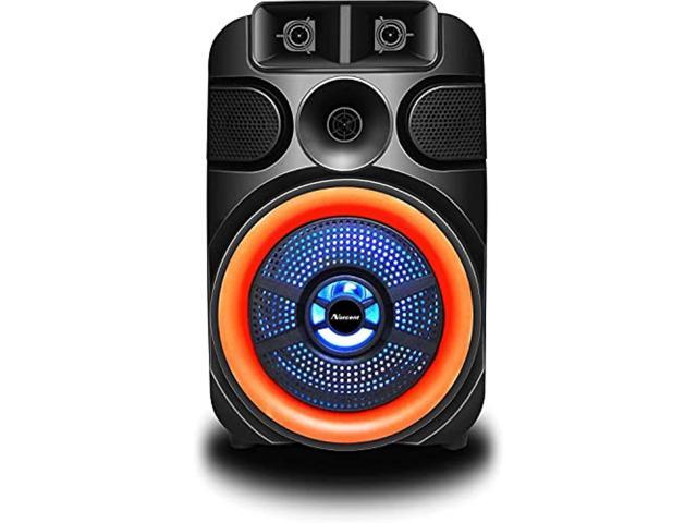 scherp Hijgend Heb geleerd norcent nsp-805 8'' portable bluetooth speaker with woofer, indoor outdoor  wireless speaker with bluetooth support fm radio, usb port, led lights,  stereo sound for home party travel - remote included - Newegg.com