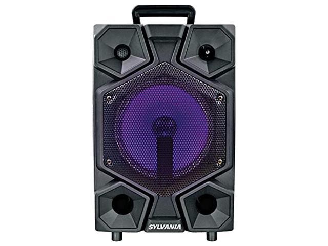 sylvania black bluetooth tailgate speaker with microphone