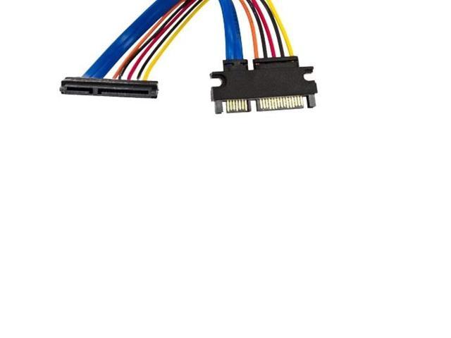 5 Inches Micro SATA 16 pin Female to 22 Pin Left Angle SATA III Female Cable 