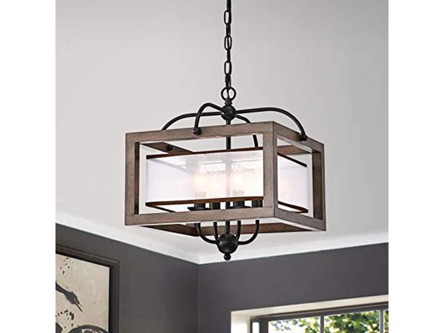 natural wood chandelier