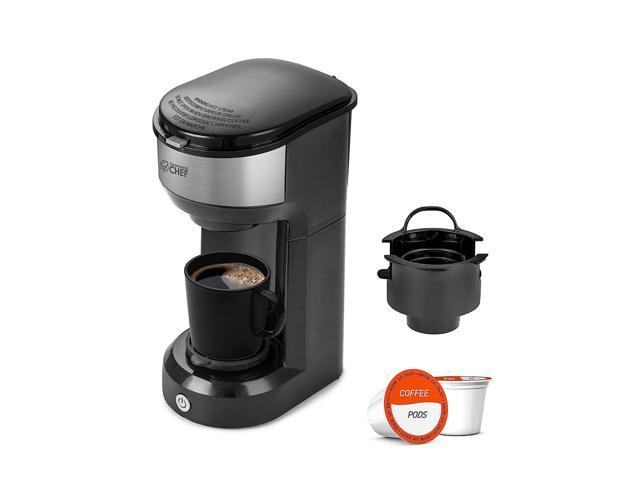  COMMERCIAL CHEF Coffee Machine, Single Serve Coffee Maker,  Portable Coffee Maker Single Serve with 13 Ounce Water Tank & One Touch  Button for Coffee Brewing: Home & Kitchen