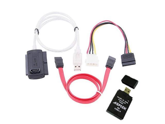 SATA IDE Drive to USB2.0 Converter Cable for 2.5//3.5//5.25 Hard Drive