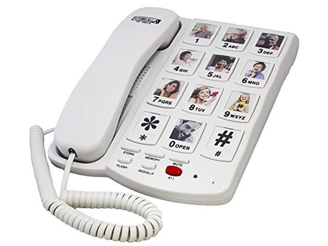 future call fc-0613 picture care desktop phone with 40db + phone number storage protection - new feature - 2018 model