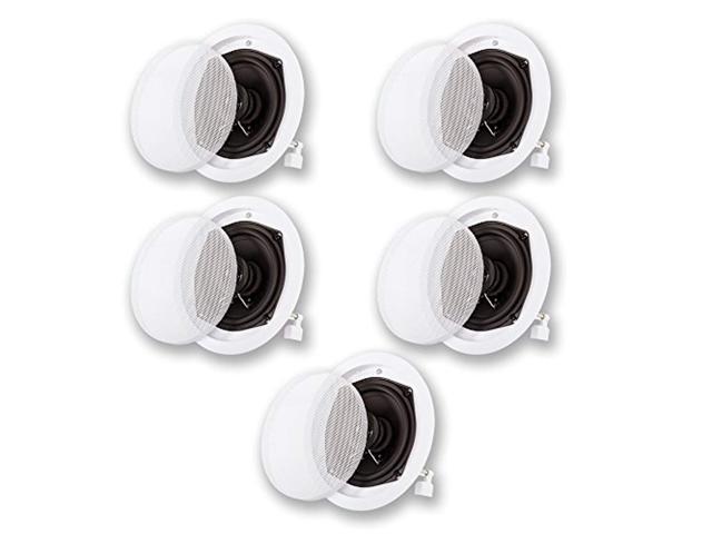 Acoustic Audio R191 In Ceiling / In Wall 5 Speaker Set 2 Way Home Theater Flush Mount