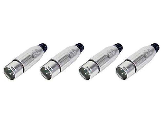 Switchcraft A3M 3-Pin XLR Male Cable End Mic Connector w/Silver Pins 4 Pack 
