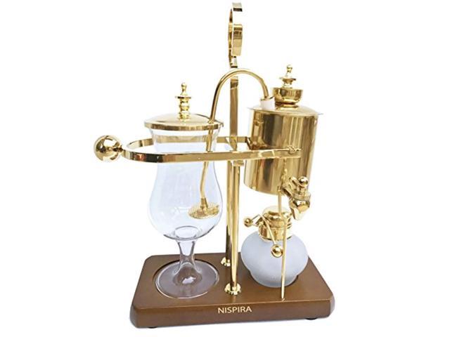 Photo 1 of nispira belgian belgium luxury royal family balance syphon siphon coffee maker gold color, 1 set