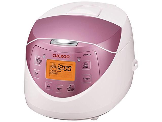 Photo 1 of cuckoo cr-0631f rice cooker, 6 cups uncooked (3 liters / 3.2 quarts), pink