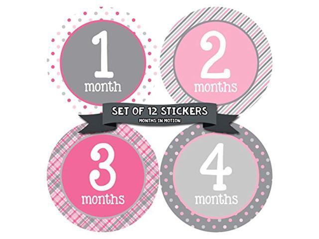 baby month stickers girl