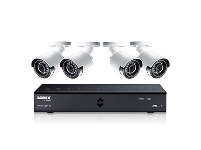 lorex 4mp super hd 4 channel security system ( lha41041tc4b) with 1tb ...