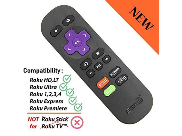 amaz247 arc101 standard ir replacement remote for roku 1, roku 2, roku 3, roku 4 (hd, lt, xs, xd), roku express, roku premiere,